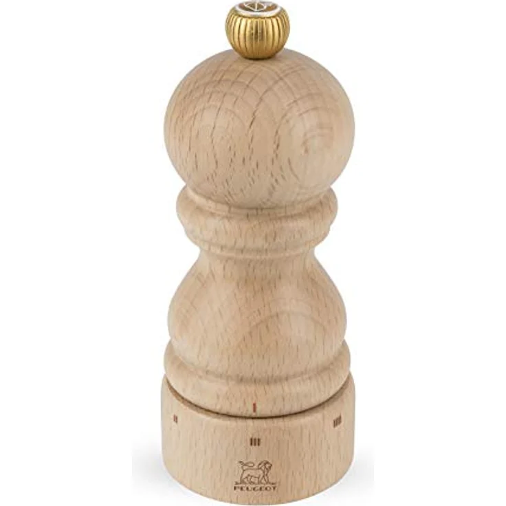 PEUGEOT Salzmühle Paris u‘Select, 12 cm, 6 voreingestellte Mahlgrade, aus PEFC-zertifiziertem Holz, Natur – Bild 1