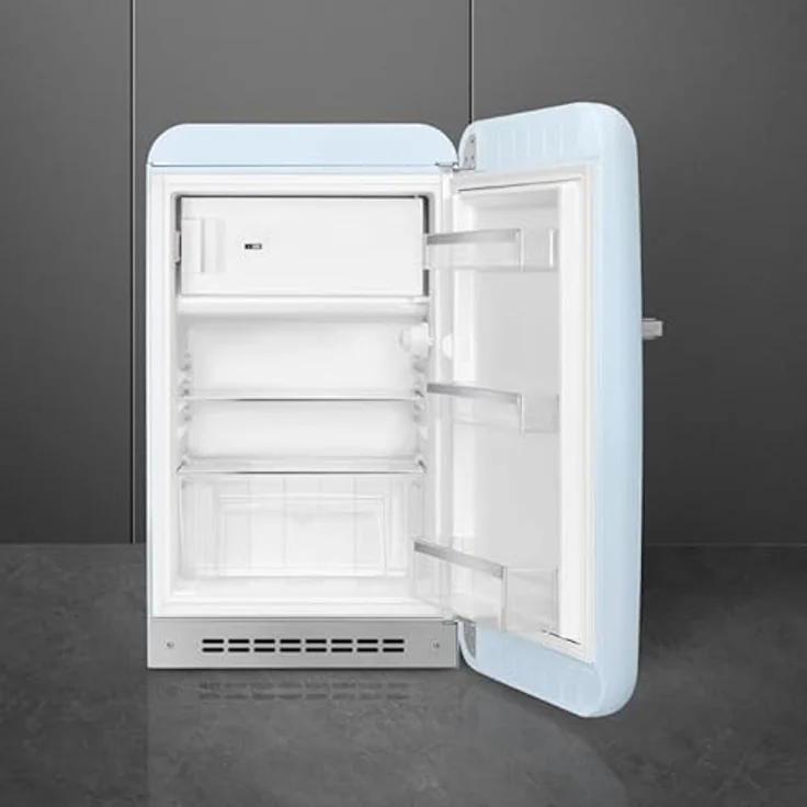 Smeg FAB10RPB6 Stand-Kühlschrank, Pastellblau, 122 Liter Volumen, Rechtsanschlag, Energieeffizienzklasse D, 35 dB Geräuschpegel – Bild 2