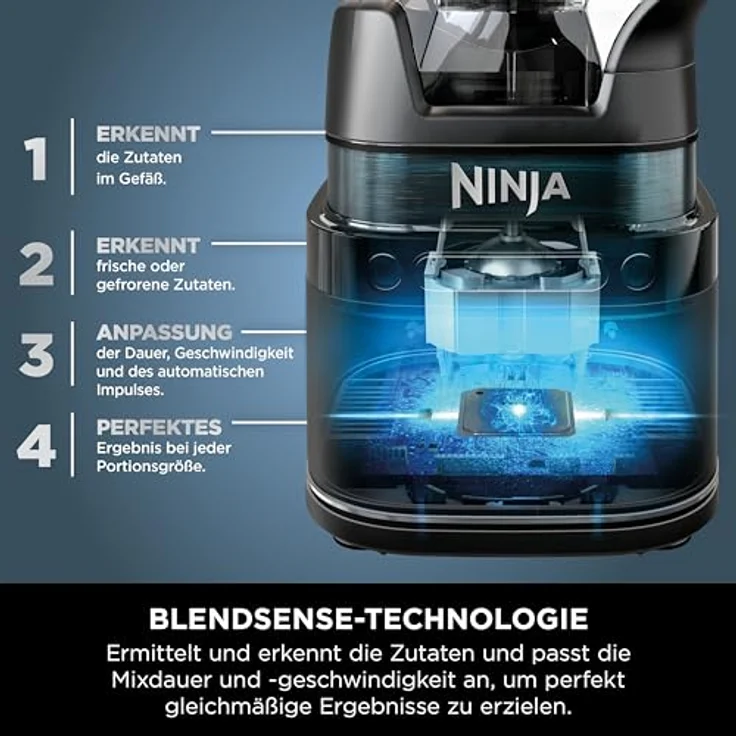 NINJA Standmixer Detect Power Mixer & Processor Pro TB401EU, 1200 W, mit BlendSense Technologie – Bild 5