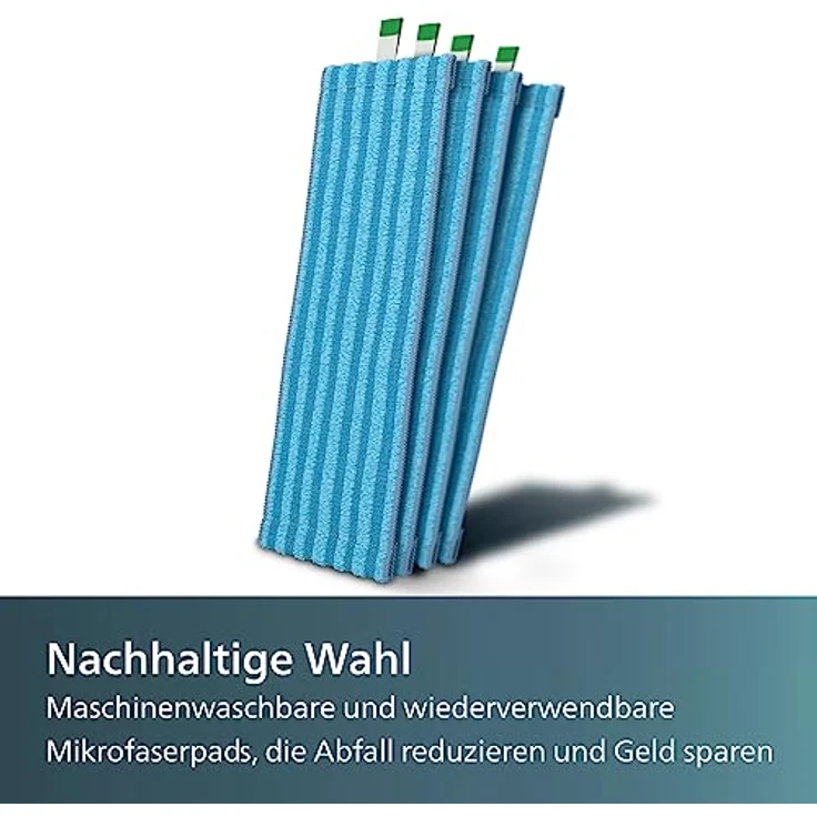 Philips Original Cordless Vacuum 7000 Series Microfiber Pads, Glänzende, 4 waschbare und wiederverwendbare Mikrofaser-Pads, für: XC7053, XC7055, XC7057 (XV1670/02) – Bild 3