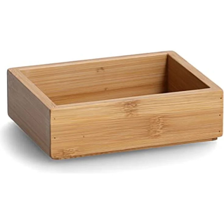Zeller 13318 Ordnungsboxen-Set, 2-tlg., Bambus, ca. 14,5 x 11 x 10 cm, stapelbares Box-Set für Haushalt, Büro und Bad – Bild 4