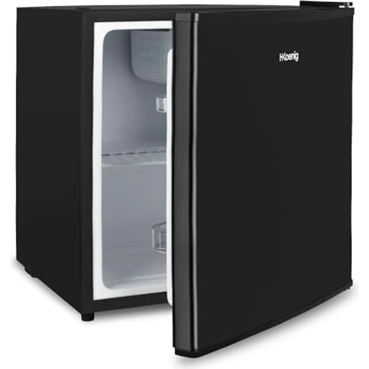 H.Koenig Mini-Kühlschrank FGX470 Schwarz, 45 Liter, Leise, Einstellbarer Thermostat, Eisfach, Verstellbare Füße, 39 dB – Bild 3