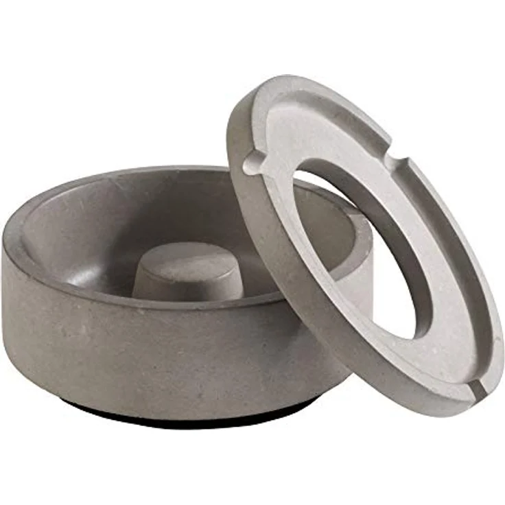 APS Getränkeuntersetzer, grauer Beton, stapelbar, mit abnehmbarem Ring, ca. 10,5 x 5 cm – Bild 2