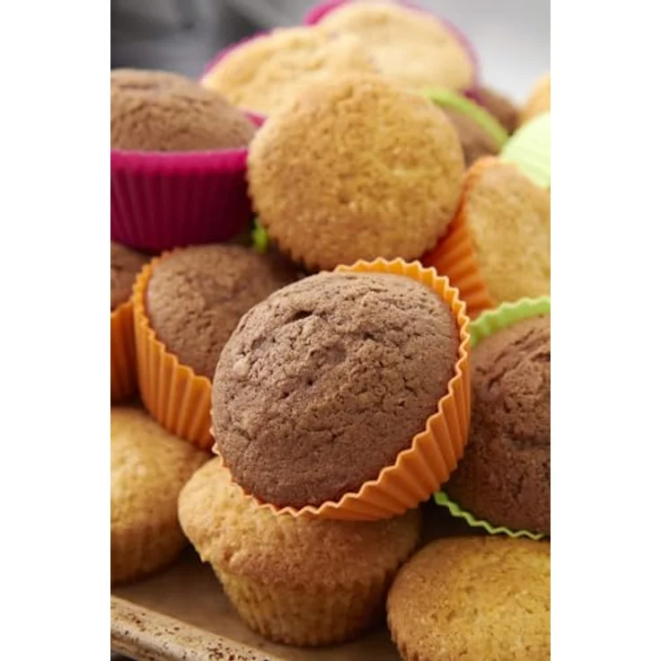 Lékué Big Muffin-Backformen 6er-Set, Silikon, schwarz, 20x20x8 cm, 6-Einheiten – Bild 6