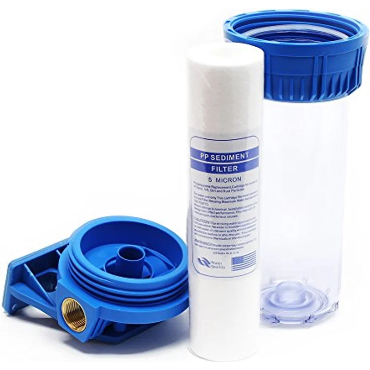 Naturewater NW-BR10A Wasserfilter, 1 Stufen Sedimentfilter mit 5 µ, 32,89 mm (1") Filtereinsatz, PP Kartusche, Wandhalterung und Filterschlüssel – Bild 3