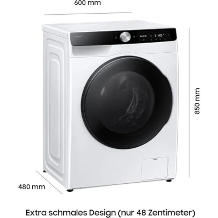 Samsung WD90DG6G94BKU2, Waschtrockner mit Energieeffizienzklasse A und 9 kg Fassungsvermögen, schwarz – Bild 2