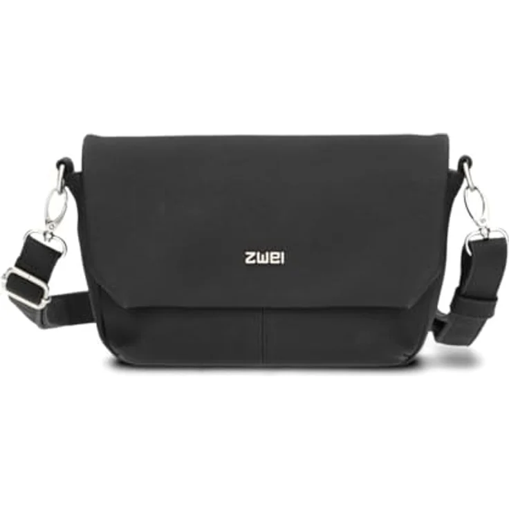 Zwei Bodybag Mademoiselle M40, Handtasche aus Kunstleder mit 1 Liter Volumen, schwarz, genarbte Oberfläche – Bild 2
