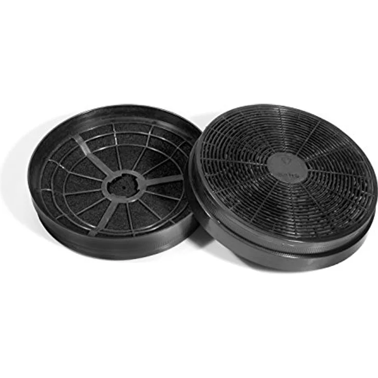 YUNA KAF11 Kohlefilter, 2 Stück Rund Aktivkohle-Geruchsfilter mit 17,5 cm Durchmesser, passend für Dunstabzugshauben Nava, Julina und Alea60Z