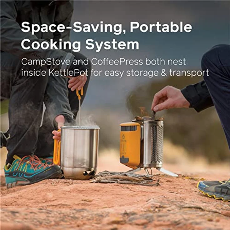 BioLite, CampStove KettlePot & Kaffee Set, Edelstahl Kochgeschirr Zubehör für Camping & Outdoor – Bild 4