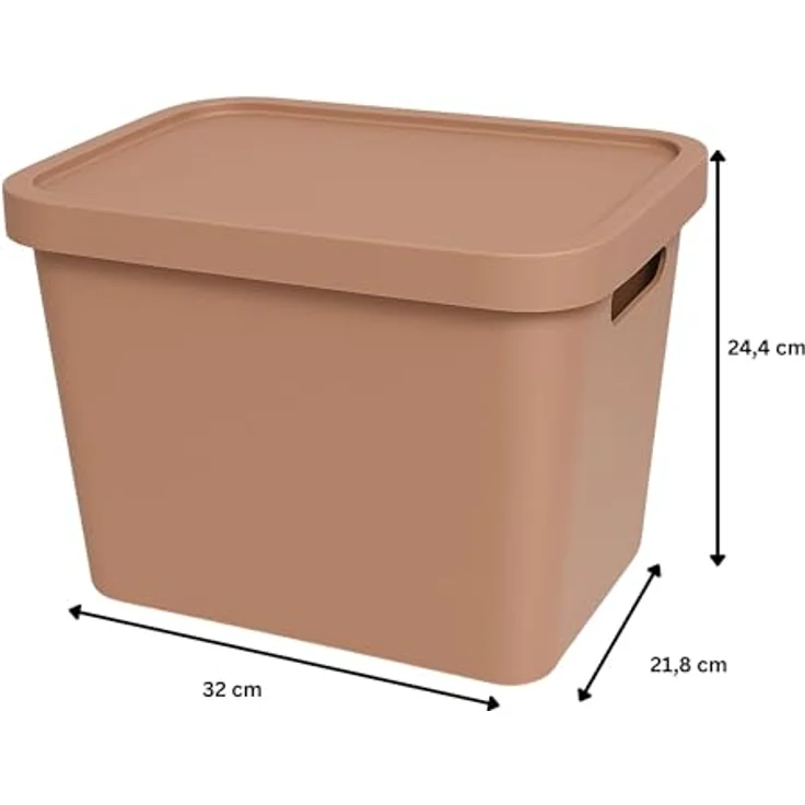 Plastard Aufbewahrungsboxen 12,5L mit Deckel, 4er-Set, stapelbar, BPA-frei, pink, für Ordnung in Küche, Bad, Büro, Kinderzimmer – Bild 3