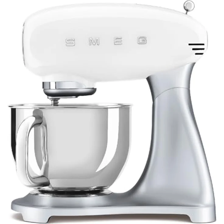 Smeg SMF04WHEU, Küchenmaschine in Weiß mit 800 Watt, 10 Geschwindigkeitsstufen und 4,8 L Edelstahlschüssel – Bild 1