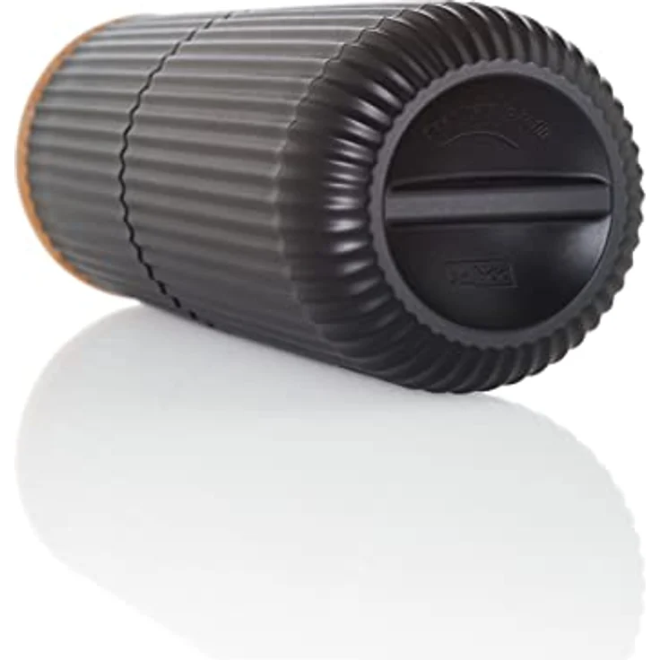 AdHoc MP151 Pfeffer- oder Salzmühle Scape im Relief Design, black, mit CeraCut® Keramik Mahlwerk (Schwarz) – Bild 5