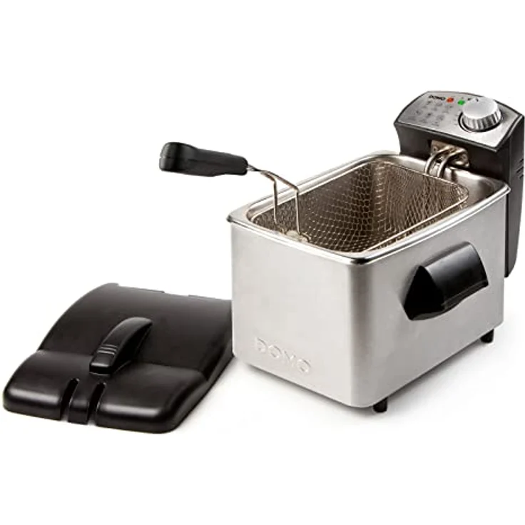 Domo Fritteuse DO458FR, 4 Liter Fassungsvermögen, Thermostat, 3000 Watt – Bild 3