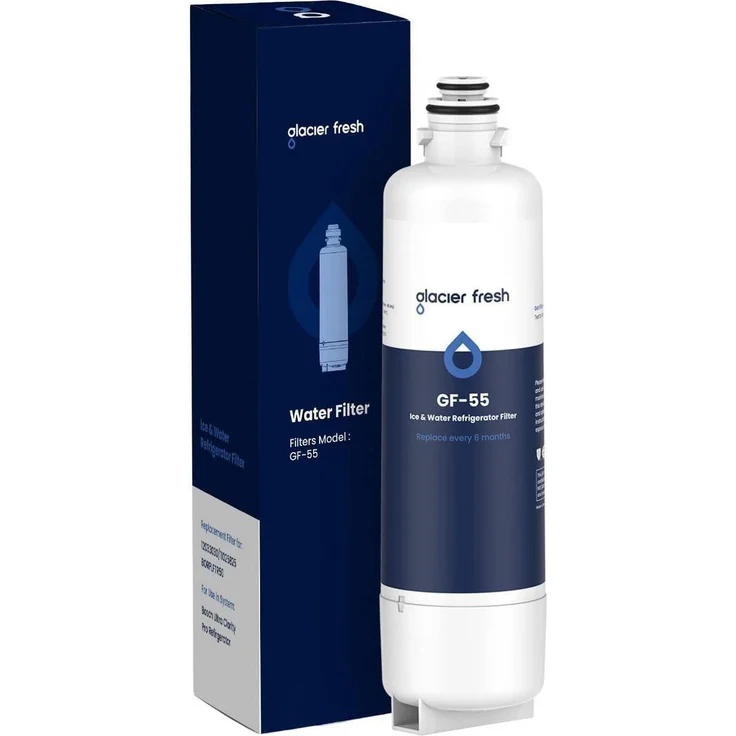 GLACIER FRESH BORPLFTR50, Kühlschrank Wasserfilter Ersatz für Bosch Ultra Clarity Pro, NSF42-zertifiziert, 6 Monate Lebensdauer, BPA-frei