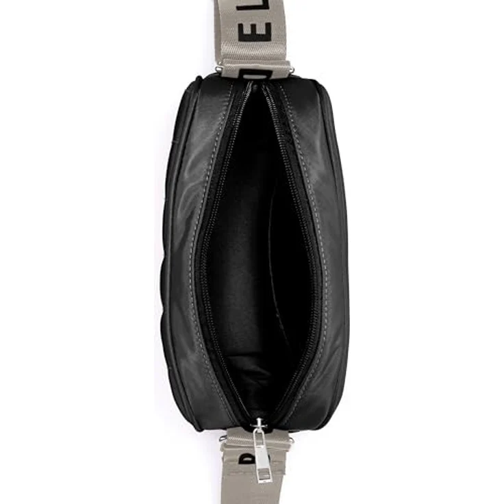 Elbsand Umhängetasche Minibag, Handtasche mit Steppung, Crossbody Bag VEGAN, schwarz – Bild 4