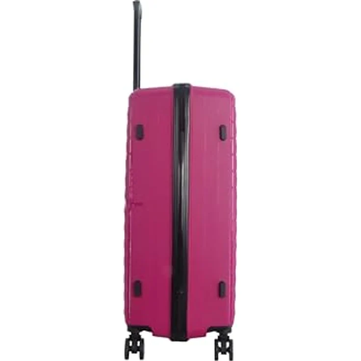 SAXOLINE Fiesta Reisekoffer Größe L, 107 l Fassungsvermögen, 4,4 kg, fuchsia, hochwertige PP-Hülle, 360-Grad-Schwenkräder, Teleskopgriff – Bild 5