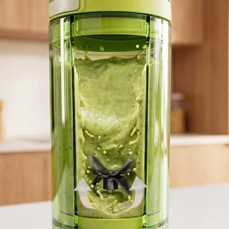 Cecotec Personal Blender Power Titanium Shake2Go Candy, 180 W, BPA-freier 600 ml Tritan-Becher, 3 Automatikprogramme, kompakt und tragbar – Bild 9