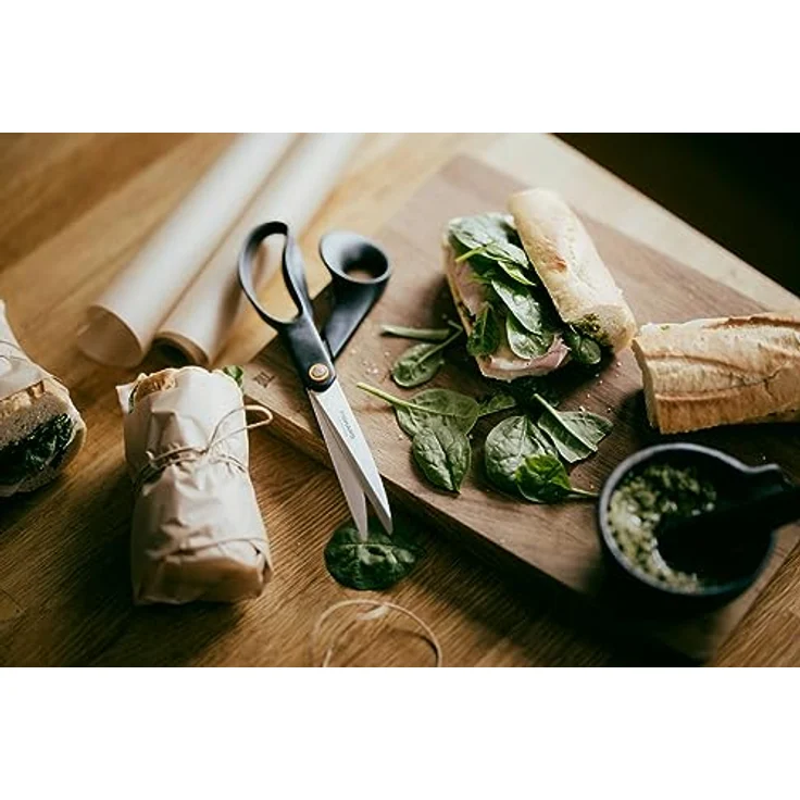 Fiskars Universalschere, Gesamtlänge: 24 cm, Qualitätsstahl/Kunststoff, Functional Form, Schwarz, 1019198 – Bild 3