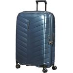 Samsonite Attrix - Spinner L, Koffer, 75 cm, 97 L, Blau (Stahlblau) - Robuster Koffer mit innovativem Roxkin Material