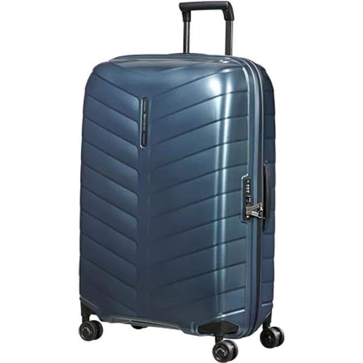 Samsonite Attrix - Spinner L, Koffer, 75 cm, 97 L, Blau (Stahlblau) - Robuster Koffer mit innovativem Roxkin Material – Bild 1