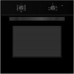 PKM Einbaubackofen F7-2BA | Schwarz | 65 Liter Garraum | 8 Funktionen | Grillfunktion | ECO-Funktion