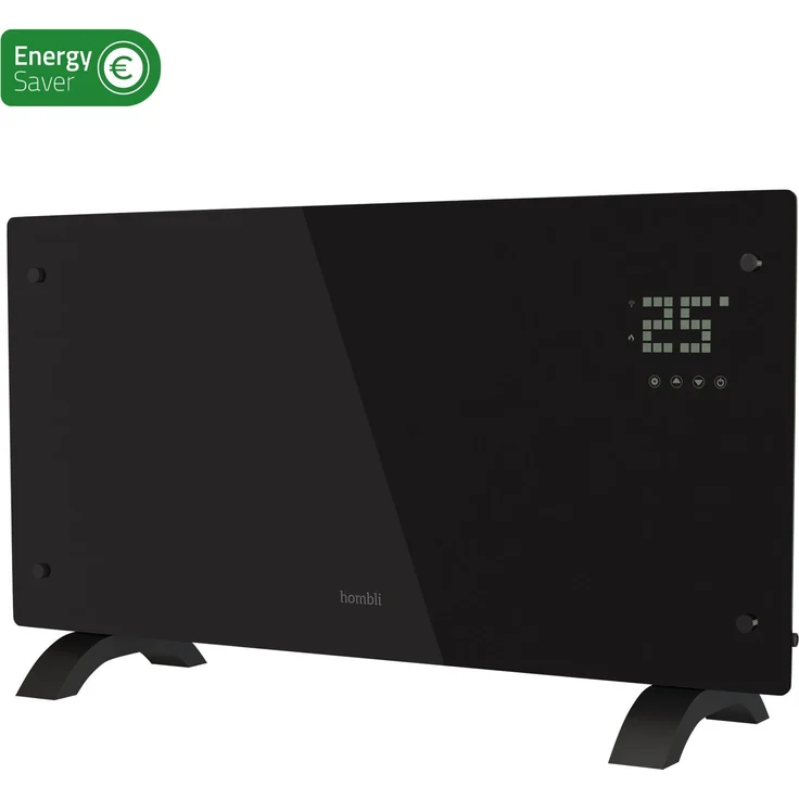 Hombli Glass Convection Heater 2000W, Smart Heizlösung mit Glasdesign und App-Steuerung