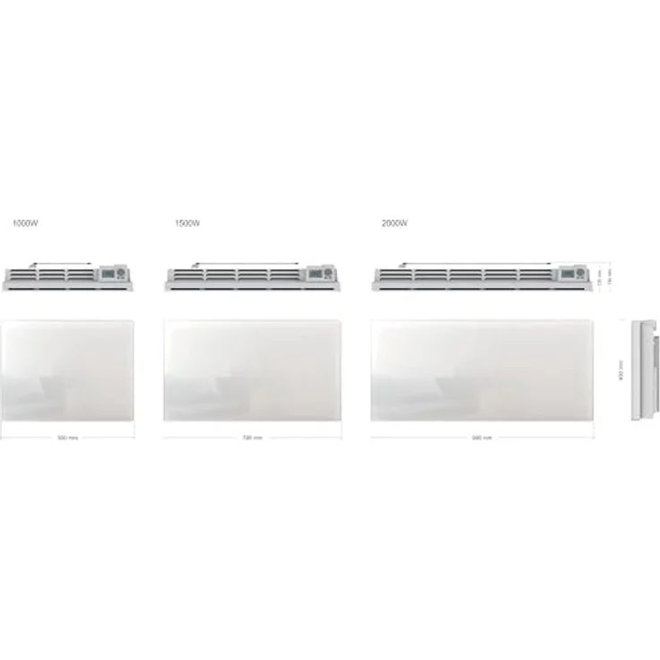 Kalia Elektrischer Heizkörper GLASS 2000W, flexibles Design, robust und langlebig – Bild 4