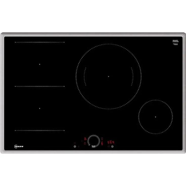 NEFF T58SHS1L0 Induktionskochfeld N90, autarkes Glaskeramik-Kochfeld 80 cm breit, Twist Touch, Combi Induction, Home Connect, Smart Hood Automatic, aufliegend, Schwarz - Preisvergleich