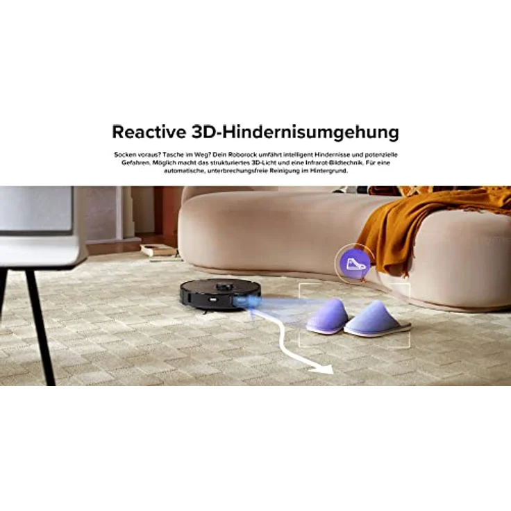 roborock S8 Pro Ultra Saug- & Wischroboter mit All-in-One Station (Saugleistung 6000Pa, 180min Akkulaufzeit, 350ml Staub-/ 200ml Wassertank, Ultraschall-Wischfunktion, App-/Sprachsteuerung) – Bild 3
