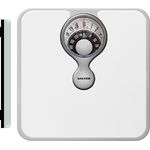 Salter 484 WHDR mechanische Körperwaage mit Lupe - Badezimmerwaage, maximal 133kg, kompaktes Personenwaage, einfach ablesbares Zifferblatt, keine Batterien Waage, analog, Gewicht in kg, st/lbs, weiß