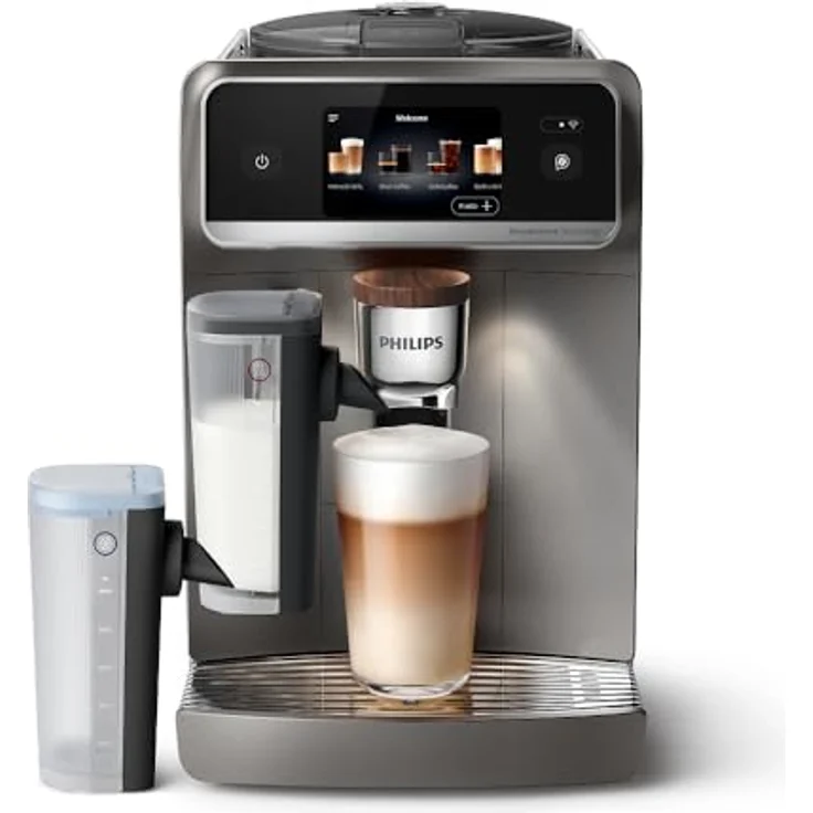 Philips LatteGo Pro Aromis Series 8000, Kaffeevollautomat mit 1,9 l Wassertank, integriertem Mahlwerk und 1500 W, Grau – Bild 1