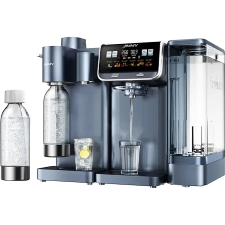JIMMY M9 Pro + S9, Osmoseanlage mit Wassersprudler, 7-stufige Filterung, 3-Sekunden-Heizung, Echtzeit-TDS-Anzeige, Tischdesign, koloriertes Wasser – Bild 1