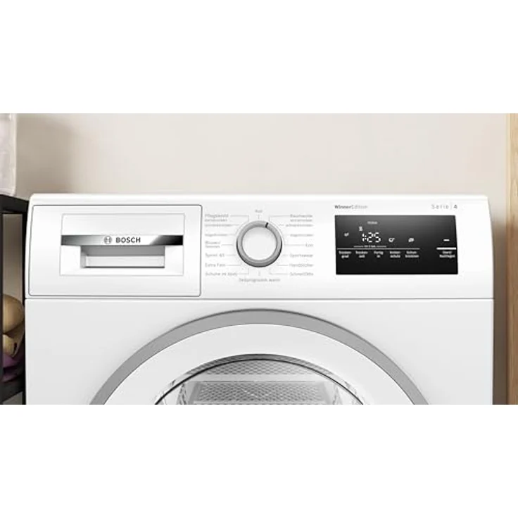 Bosch WTH85VWJN, Serie 4, Wärmepumpentrockner, 8 kg, AutoDry, Quick-40-Trocknen, Nachlegefunktion, Sensitive-Drying-System, Anti Vibration Design, LED-Display, Touch-Control, 63 dB – Bild 5