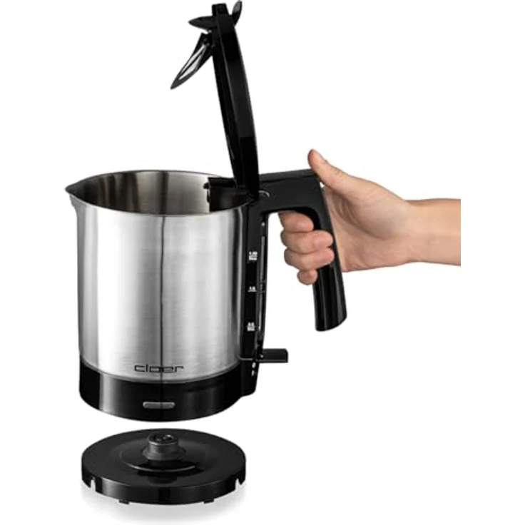 Cloer 4710 Wasserkocher, Edelstahl, 1,5 Liter, schwarz – Bild 3