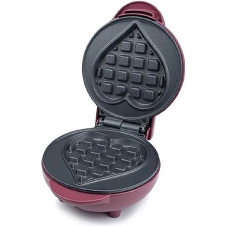 Korona 41006 Mini-Herzwaffeleisen | Belgische Waffel in Herzform ca. 9,5 cm | Für Zwischendurch, Party oder Kindergeburtstag | Geeignet für Waffeln am Stiel | Retro-Design | 550 Watt max. – Bild 3