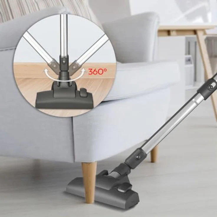 Balter Vento H3, Handstaubsauger mit 600W, beutellos, modulares Saugrohr, 7m Kabel, Silber – Bild 5