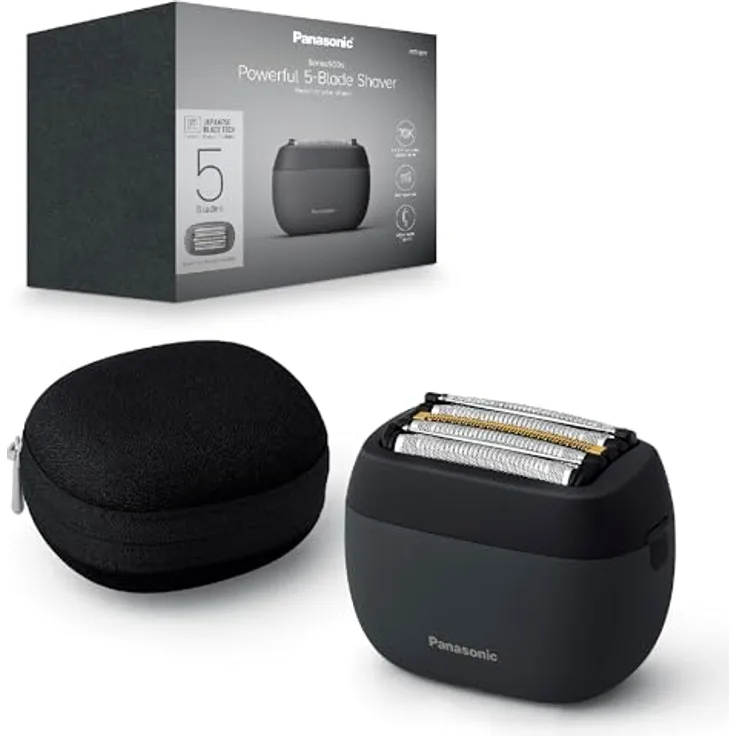 Panasonic ES-PV3B-K803 Series 900s Premium Kompakt-Rasierer, Nass- und Trockenrasierer mit 5 Klingen, reaktionsschneller Bartsensor, USB-C, Anthrazit