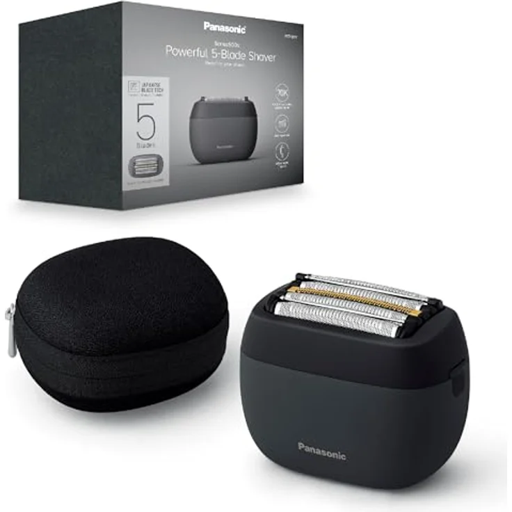 Panasonic ES-PV3B-K803 Series 900s Premium Kompakt-Rasierer, Nass- und Trockenrasierer mit 5 Klingen, reaktionsschneller Bartsensor, USB-C, Anthrazit – Bild 1