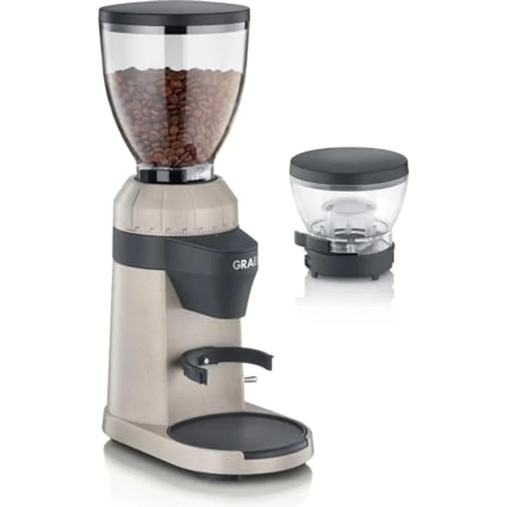 Graef Kaffeemühle CM8011 | elektrische Bohnenmühle mit LED Beleuchtung | Mahlgradeinstellung für Bohnenkaffee | 350g Füllmenge | dipped-sand – Bild 1