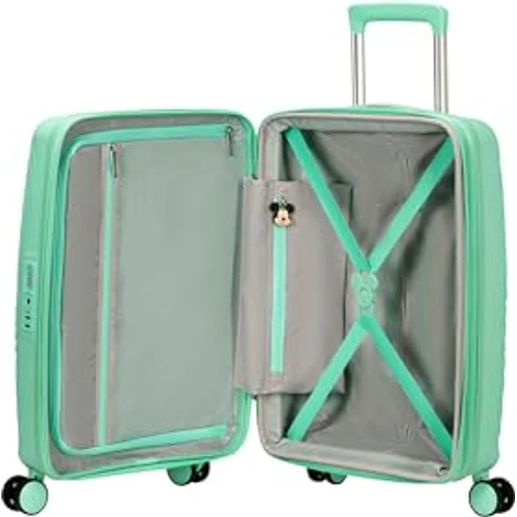American Tourister Mickey Magic Kabinentrolley 55 cm, 4 Rollen, Dehnfalte, grün, 100% Polypropylen – Bild 5