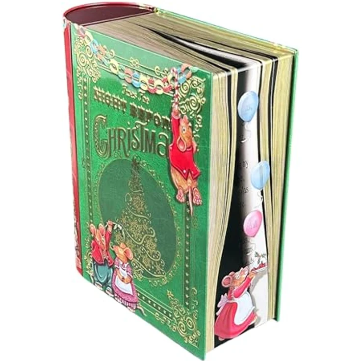 MediMuc Große Buchdose Night Before Christmas - Aufbewahrungsdose, Keksdose, Blechdose - lebensmittelecht - Vol. 3,0l – Bild 1