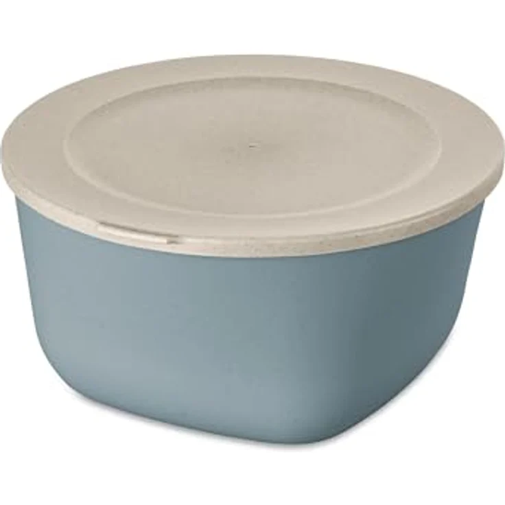 Koziol 7872716 BOX mDECK, Kunststoff Vorratsdose in Nature Flower Blue, stapelbar und luftdicht verschließbar – Bild 1
