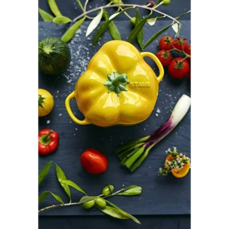 STAUB Zwilling - Ceramic by Paprika Cocotte - gelb - Keramik - H: 10,7cm x B: 15,1cm - Volumen: 0,47L – Bild 4
