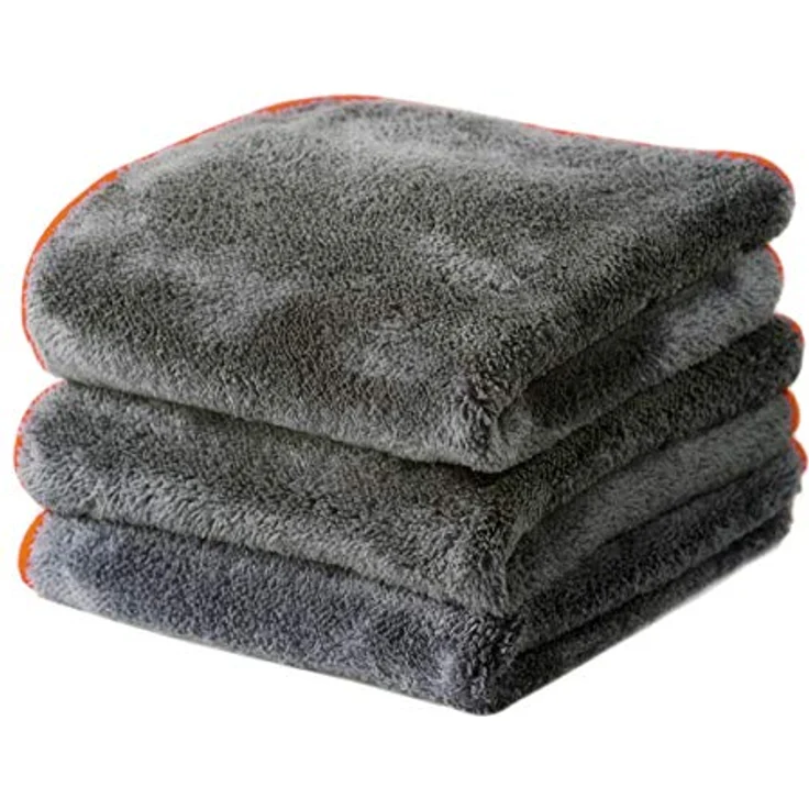 Glart H443TPO 3 Stück super flauschige 600 GSM Mikrofasertücher 40x40 cm Allzwecktücher Haushalt Küche WC Bad Haus Garten Büro, gründlicher u. weicher als Baumwolle – Bild 1