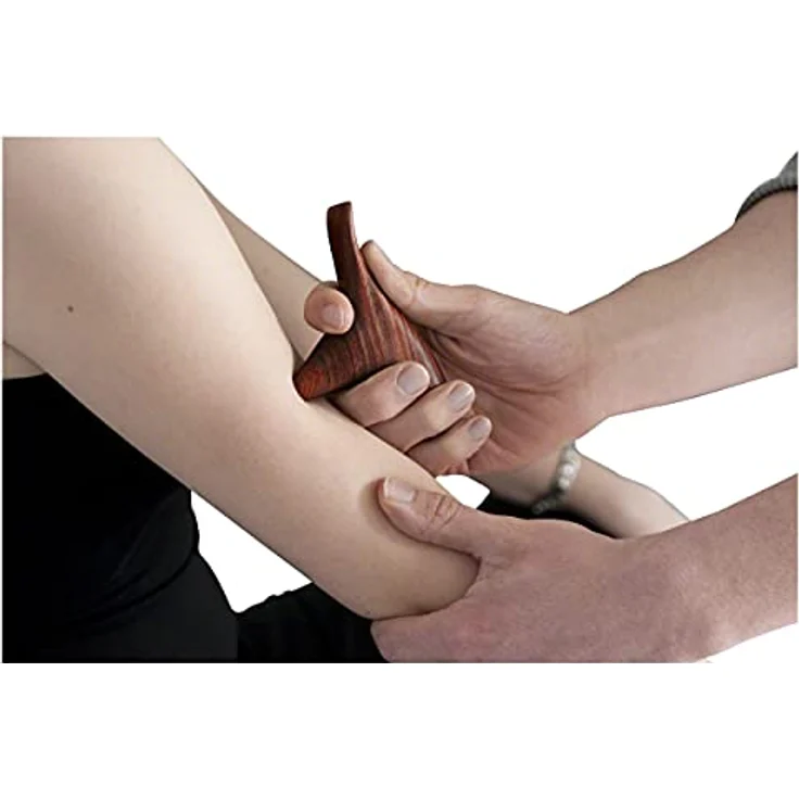 Sport-Tec Wellness-Massagehilfe aus Holz, Selbstmassagegerät mit 3 Spitzen, 13x5 cm – Bild 3