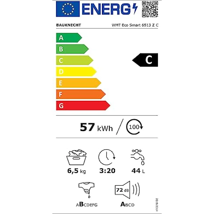 Bauknecht WMT Eco Smart 6513 Z C, Toplader-Waschmaschine, C, Fassungsvermögen 6,5 kg, Standgerät, Breite 40 cm – Bild 16
