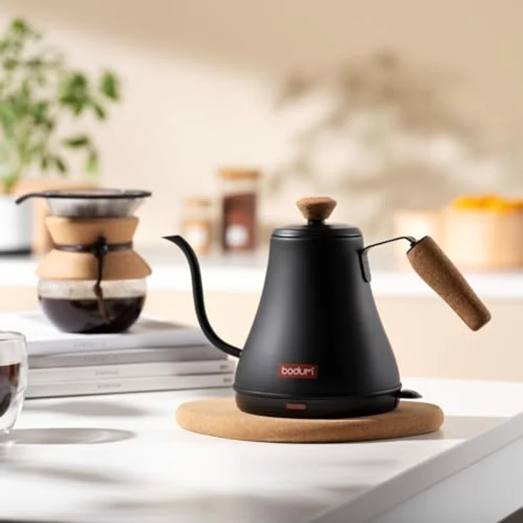 Bodum 11883-259EURO MELIOR Gooseneck Wasserkocher, 0.8 l, 1000 W, Edelstahl, Schwarz matt – Bild 9