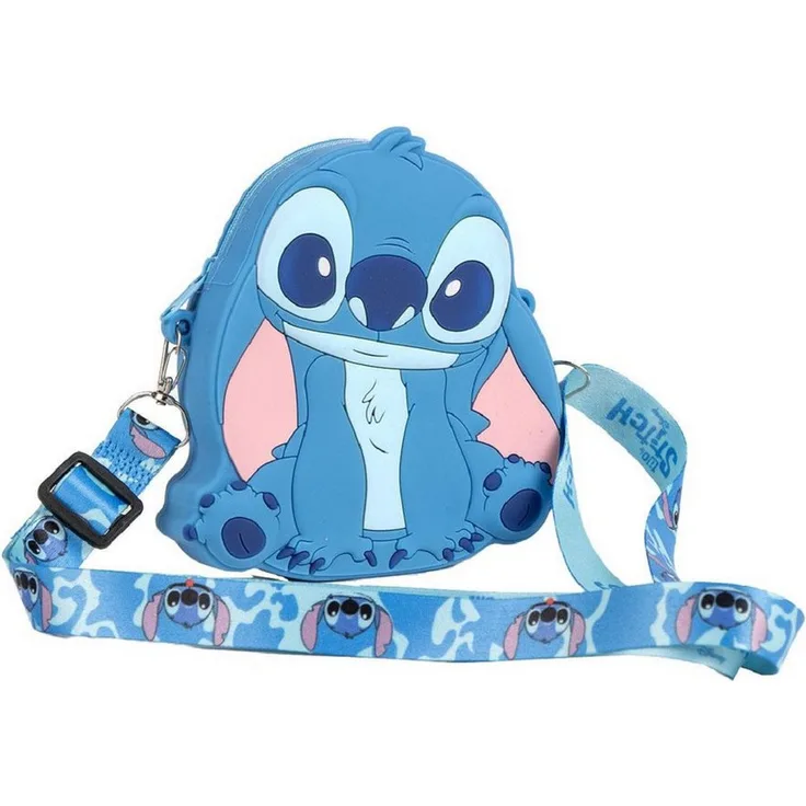 Cerda Umhängetasche Lilo & Stitch, Kinderhandtasche mit verstellbarem Schulterriemen, rosa, 13x14x3 cm