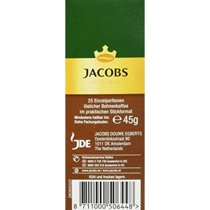 Jacobs Typ Espresso, löslicher Kaffee, Instantkaffee, 25 Einzelportionen – Bild 4