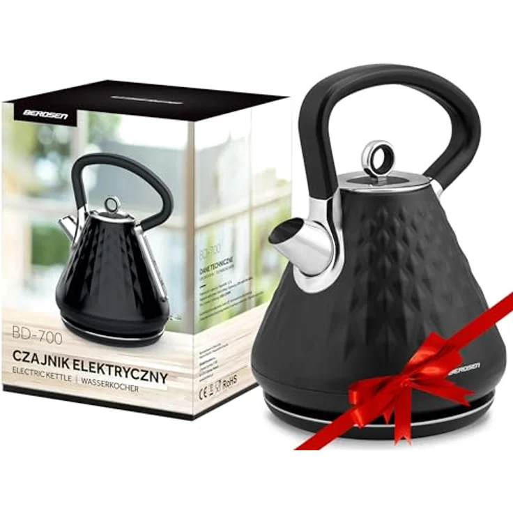 Berdsen Wasserkocher BD-700 1,7 l schwarz, Wasserkocher – Bild 2
